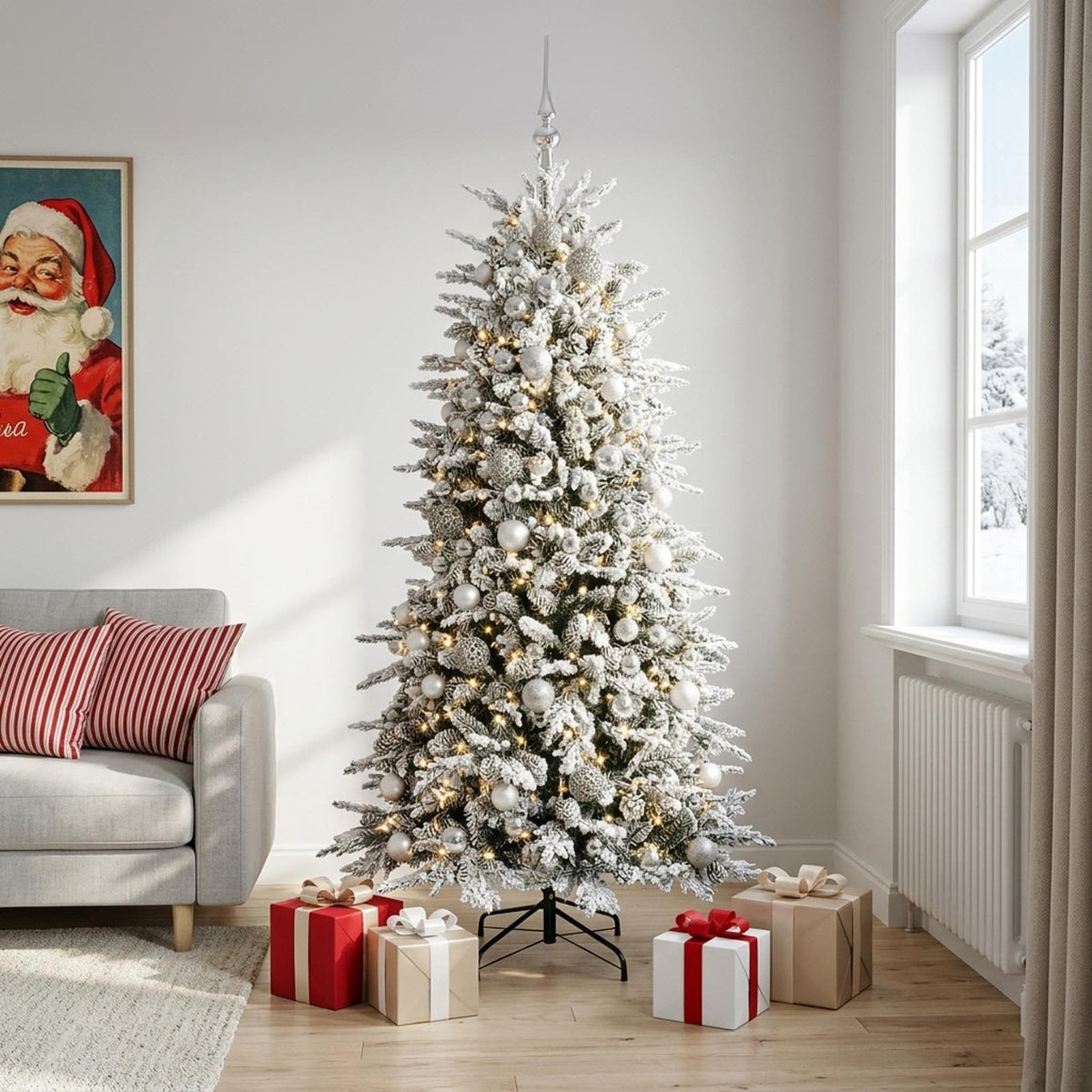 Kunstmatige Inklapbare Kerstboom 180 cm 300 LED's Warmwit is nu te koop bij PeponiXL, paradijselijk wonen!