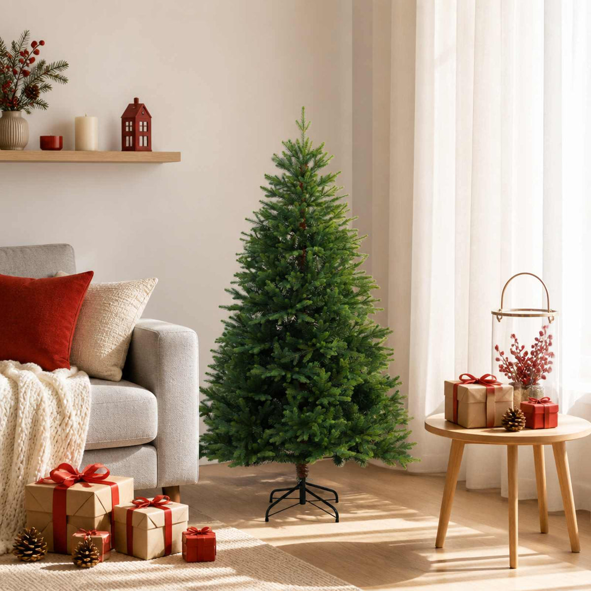 vidaXL Kunstmatige Inklapbare Kerstboom 120 cm PVC en Metaal Groen