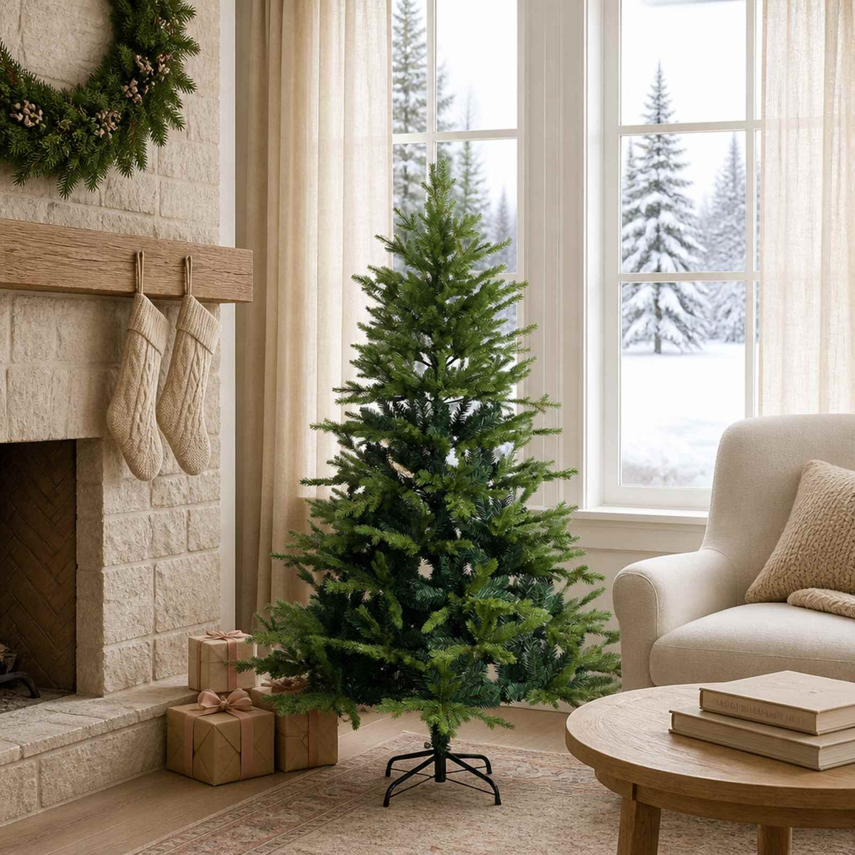 Kunstmatige Inklapbare Kerstboom 120 cm PVC en Metaal Groen is nu te koop bij PeponiXL, paradijselijk wonen!