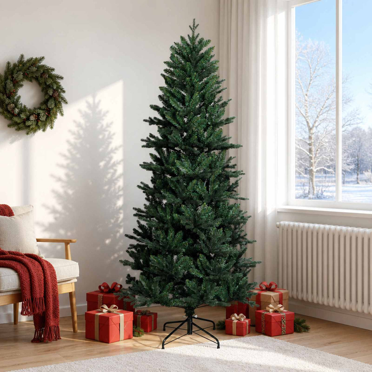 Kunstmatige Inklapbare Kerstboom 180 cm PVC en PE Groen is nu te koop bij PeponiXL, paradijselijk wonen!