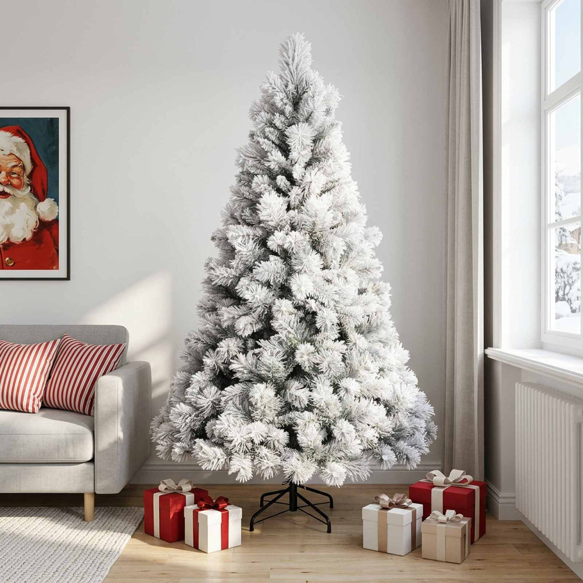 Kunstmatige Inklapbare Kerstboom 240 cm PVC en Metaal is nu te koop bij PeponiXL, paradijselijk wonen!