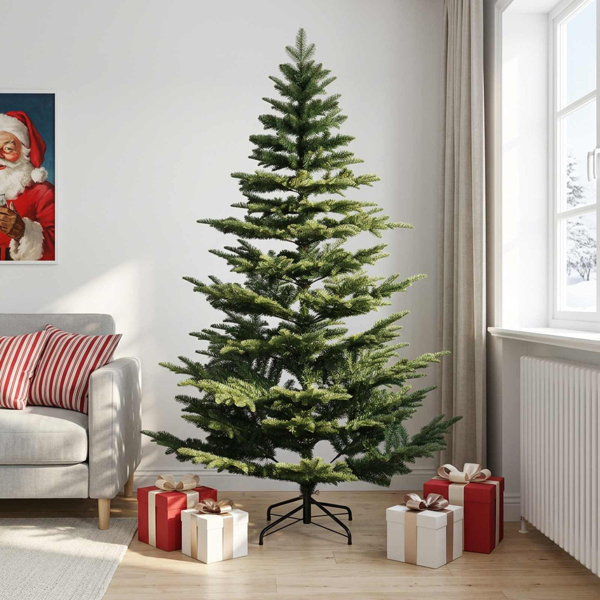 Kunstmatige Inklapbare Kerstboom 240 cm PE & PVC Groen is nu te koop bij PeponiXL, paradijselijk wonen!