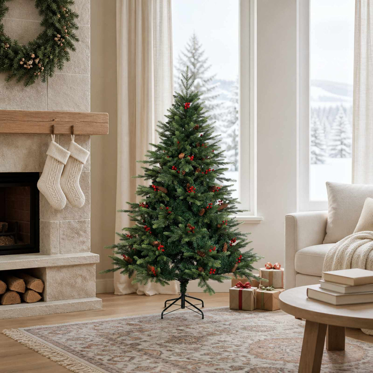 Kunstmatige Inklapbare Kerstboom 120 cm PVC en Metaal Groen is nu te koop bij PeponiXL, paradijselijk wonen!
