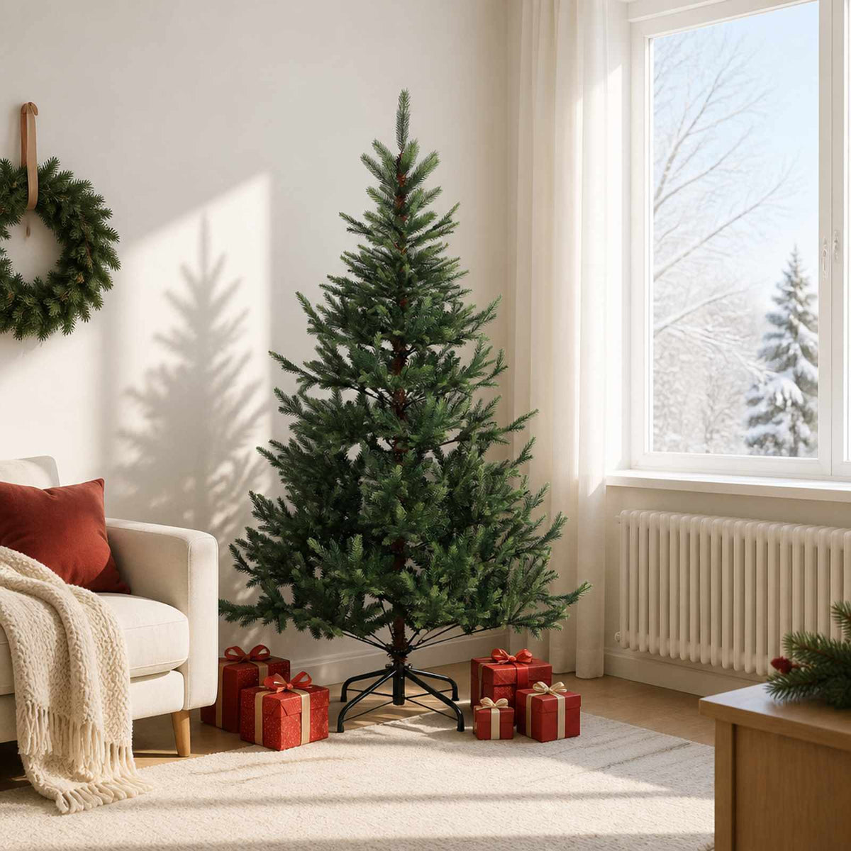 Kunstmatige Inklapbare Kerstboom 180 cm PVC en Metaal Groen is nu te koop bij PeponiXL, paradijselijk wonen!
