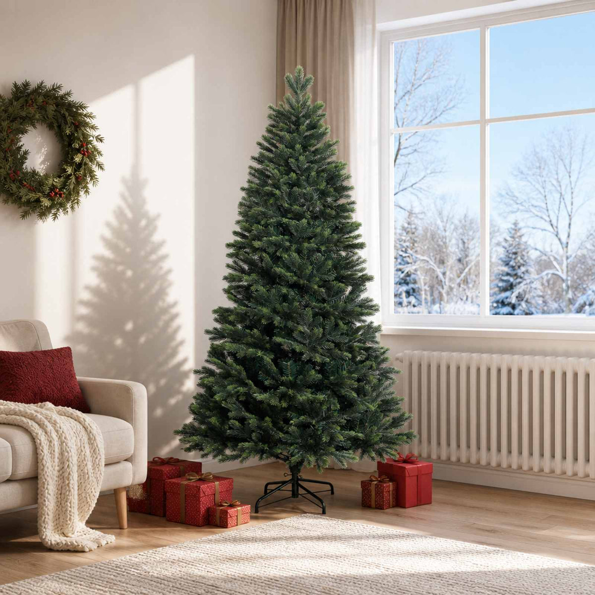 Kunstmatige Inklapbare Kerstboom 180 cm PVC en Metaal Groen is nu te koop bij PeponiXL, paradijselijk wonen!