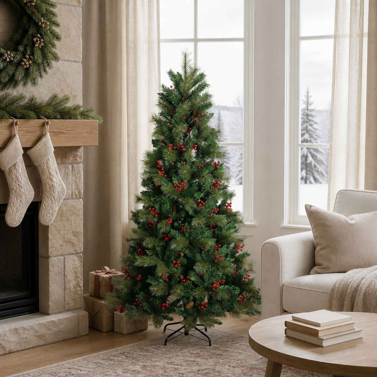 Kunstmatige Inklapbare Kerstboom 120 cm PVC en Metaal Groen is nu te koop bij PeponiXL, paradijselijk wonen!