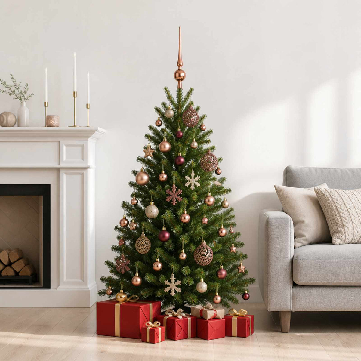 Kerstballen set 111 st Champagne en bruin 6 cm Polystyreen is nu te koop bij PeponiXL, paradijselijk wonen!