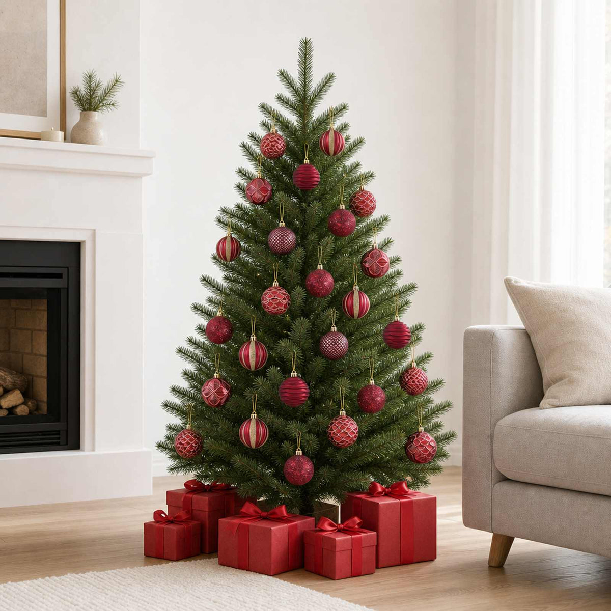 Kerstballen set 36 st Wijnrood 6 cm Polystyreen is nu te koop bij PeponiXL, paradijselijk wonen!