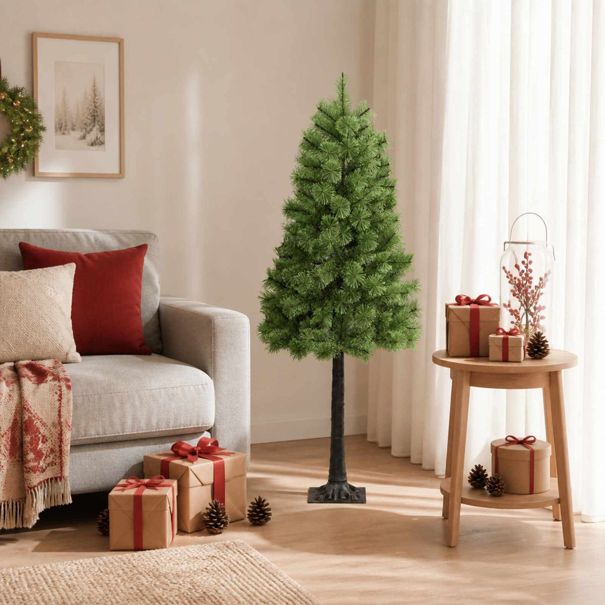 Kunstmatige Inklapbare Kerstboom 150 cm PVC en Metaal Groen is nu te koop bij PeponiXL, paradijselijk wonen!