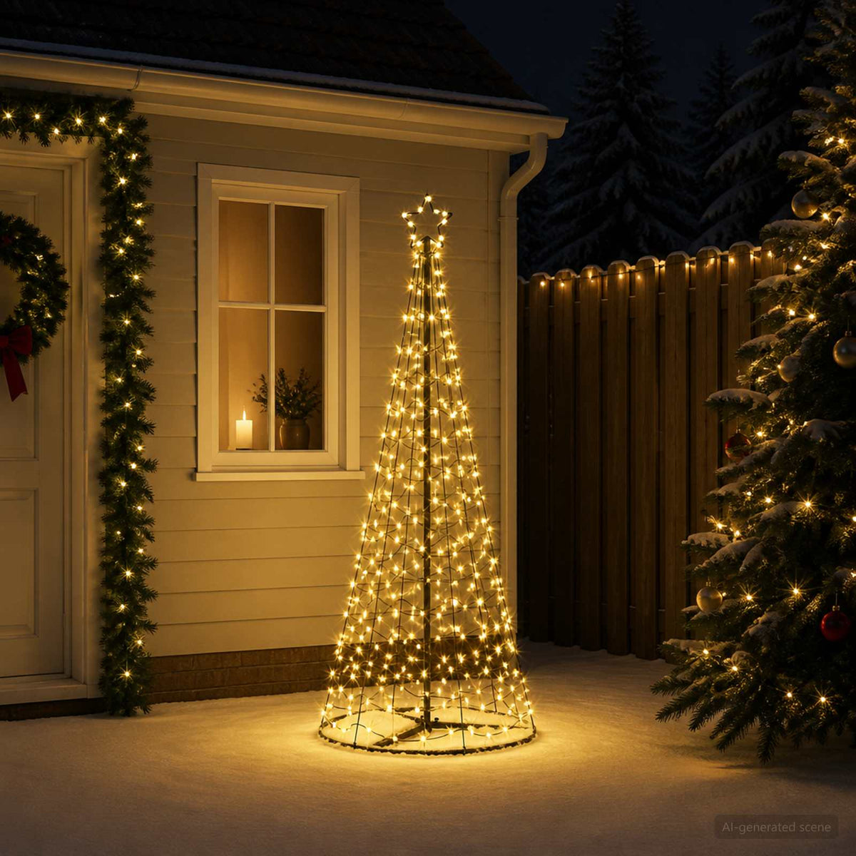 LED-kerstboom spiraal met voet EKENAS 180 cm 220 LED's Warmwit is nu te koop bij PeponiXL, paradijselijk wonen!