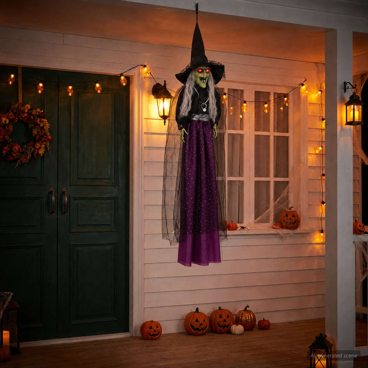 Halloween hangende heks SPOOKA Paars 30 x 133 cm is nu te koop bij PeponiXL, paradijselijk wonen!