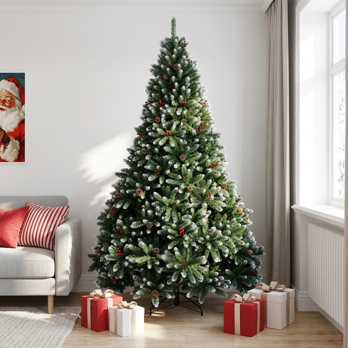 Kunstmatige Inklapbare Kerstboom 240 cm staal is nu te koop bij PeponiXL, paradijselijk wonen!