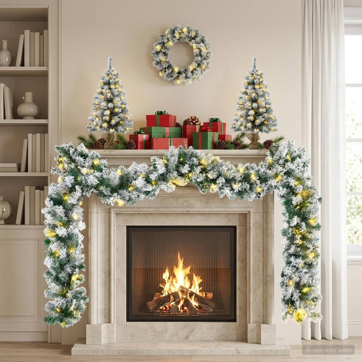 Mini Kerstboom 45 cm 100 LED's Warmwit PVC Wit is nu te koop bij PeponiXL, paradijselijk wonen!