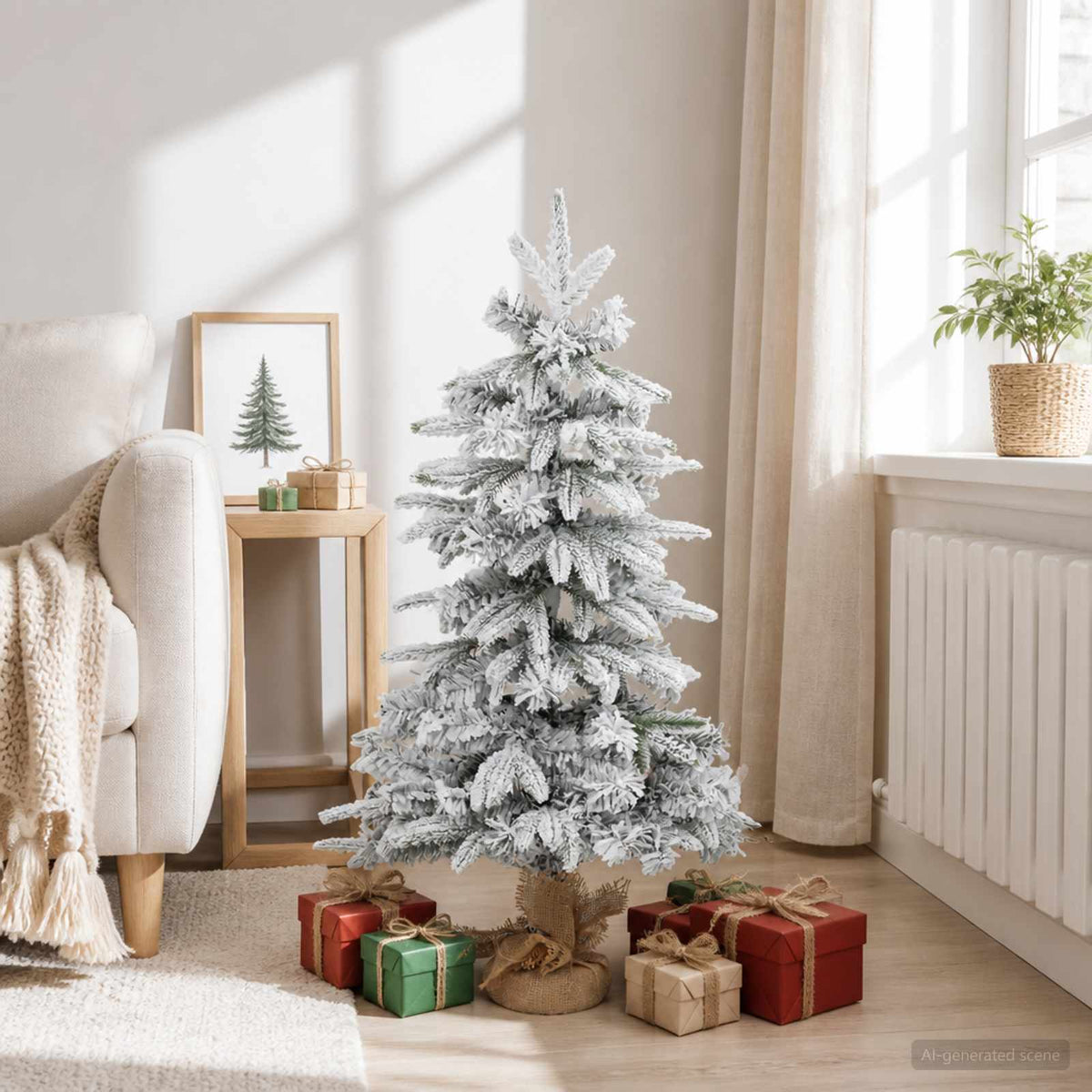 Mini Kerstboom 90 cm PVC en PE Groen en Wit is nu te koop bij PeponiXL, paradijselijk wonen!
