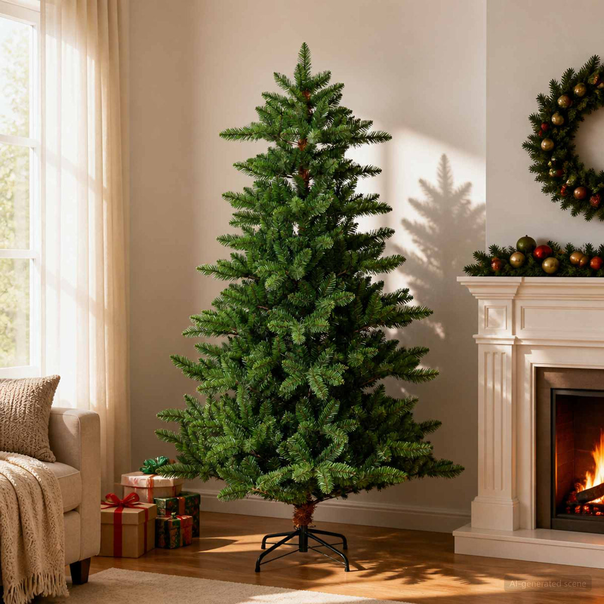 Kunstkerstboom 120 cm PVC en Metaal Groen is nu te koop bij PeponiXL, paradijselijk wonen!