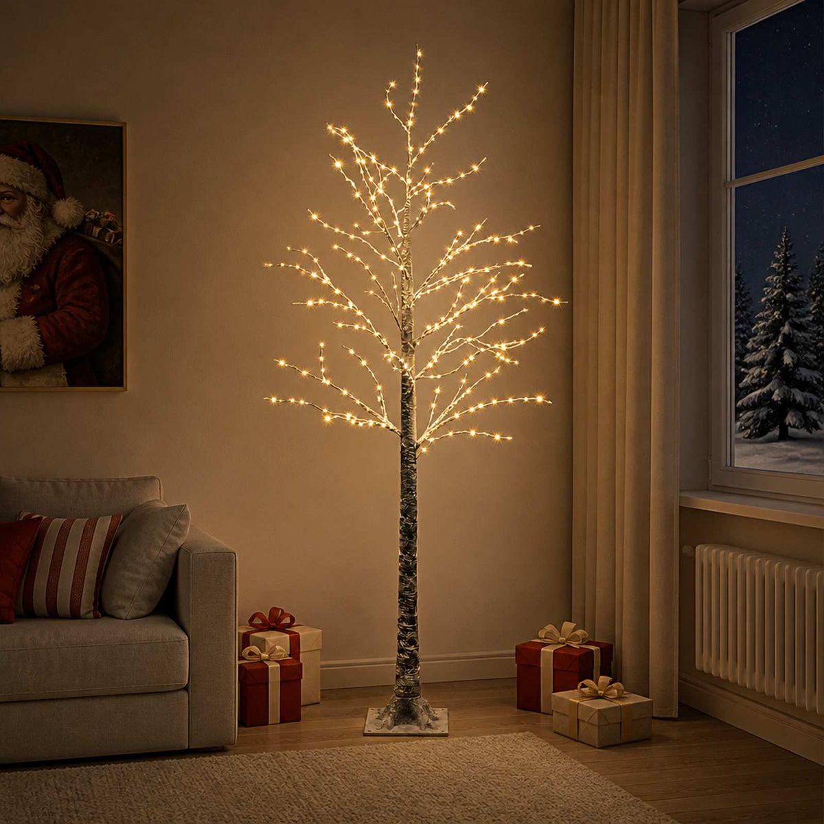 Besneeuwde led-kerstboom Bruin 22 x 22 x 180 cm Kunststof is nu te koop bij PeponiXL, paradijselijk wonen!