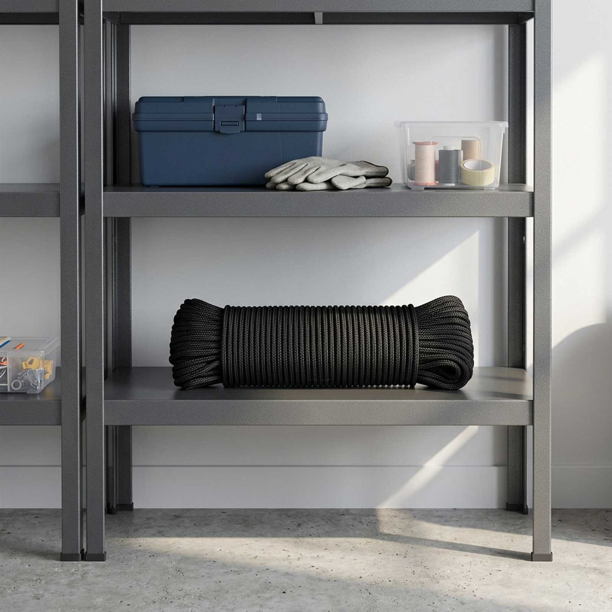 vidaXL Multifunctioneel gebruikstouw 3 mm 100 m Zwart PP