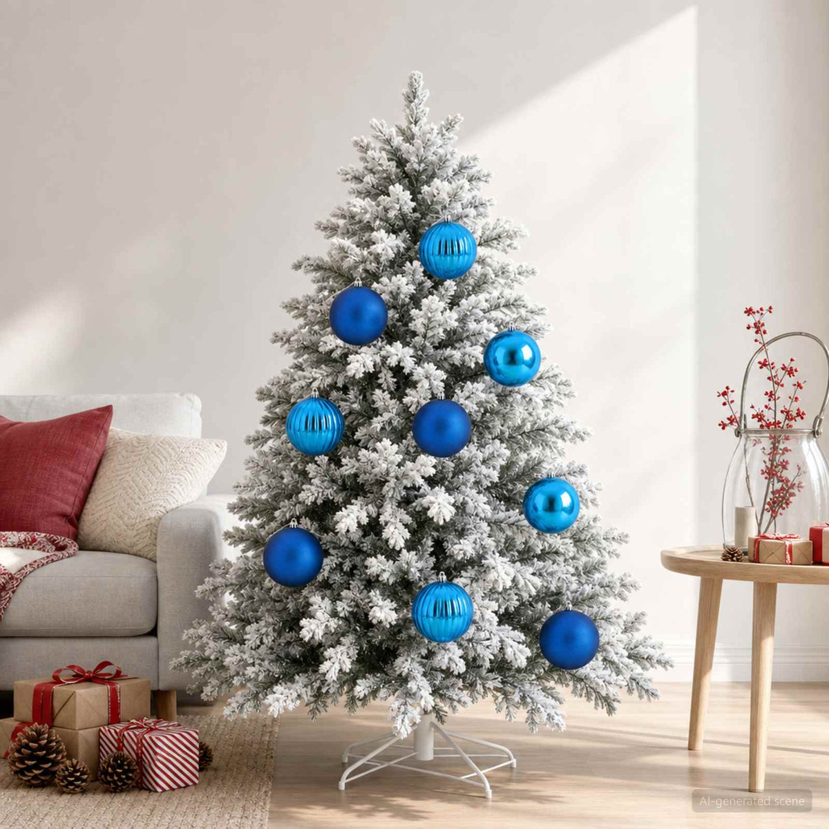 Kerstbalset XL 9 st Blauw Ø 15 cm Kunststof is nu te koop bij PeponiXL, paradijselijk wonen!