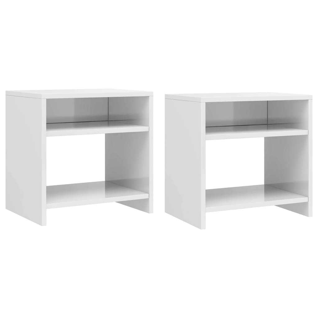 Nachtkastjes 2 st 40x30x40 cm bewerkt hout wit is nu te koop bij PeponiXL, paradijselijk wonen!