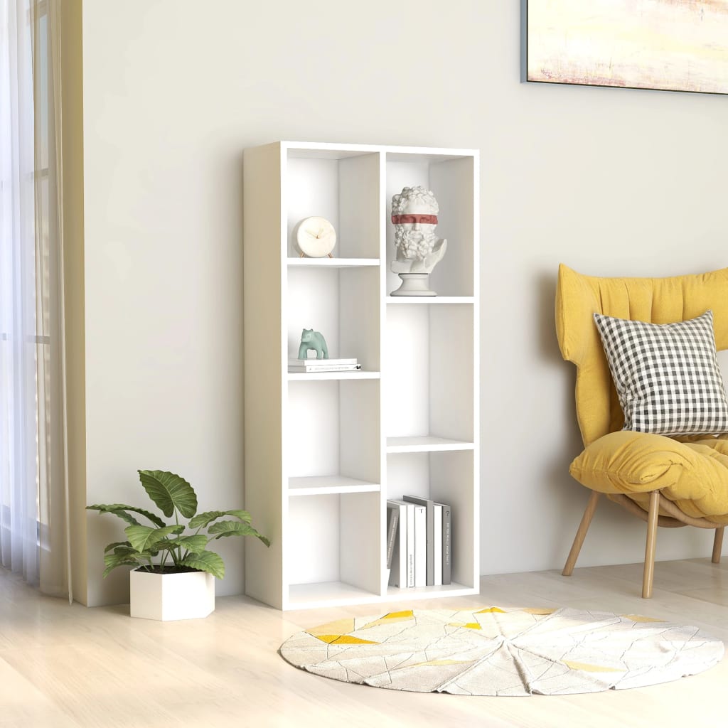 Boekenkast 50x25x106 cm bewerkt hout wit is nu te koop bij PeponiXL, paradijselijk wonen!