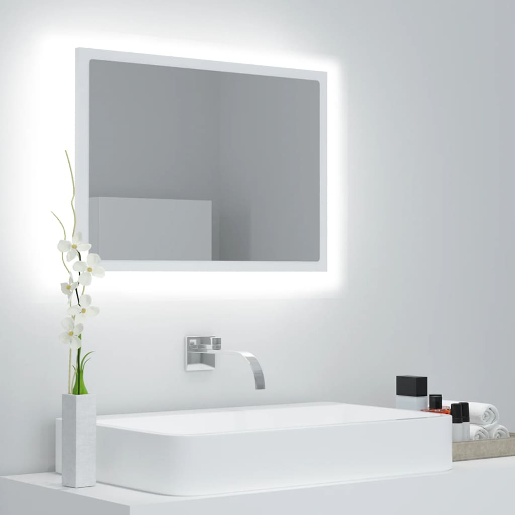 Badkamerspiegel LED 60x8,5x37 cm acryl wit is nu te koop bij PeponiXL, paradijselijk wonen!
