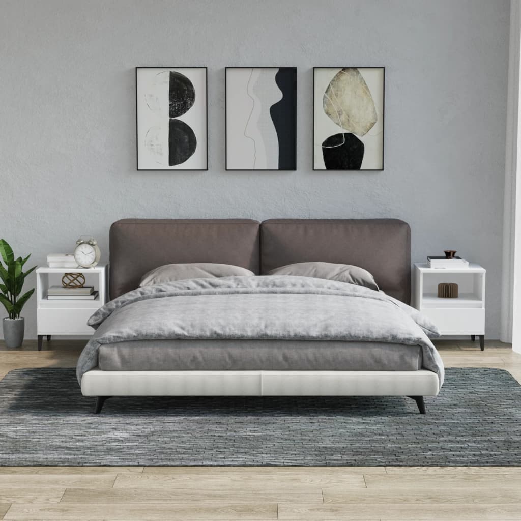 Nachtkastjes 2 st 40x35x50 cm wit is nu te koop bij PeponiXL, paradijselijk wonen!