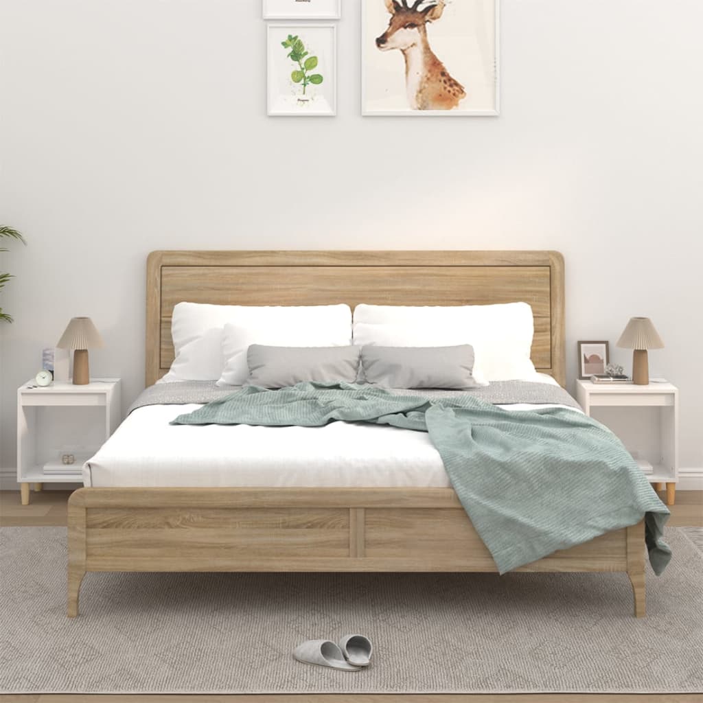 Nachtkastjes 2 st 40x35x50 cm hoogglans wit is nu te koop bij PeponiXL, paradijselijk wonen!
