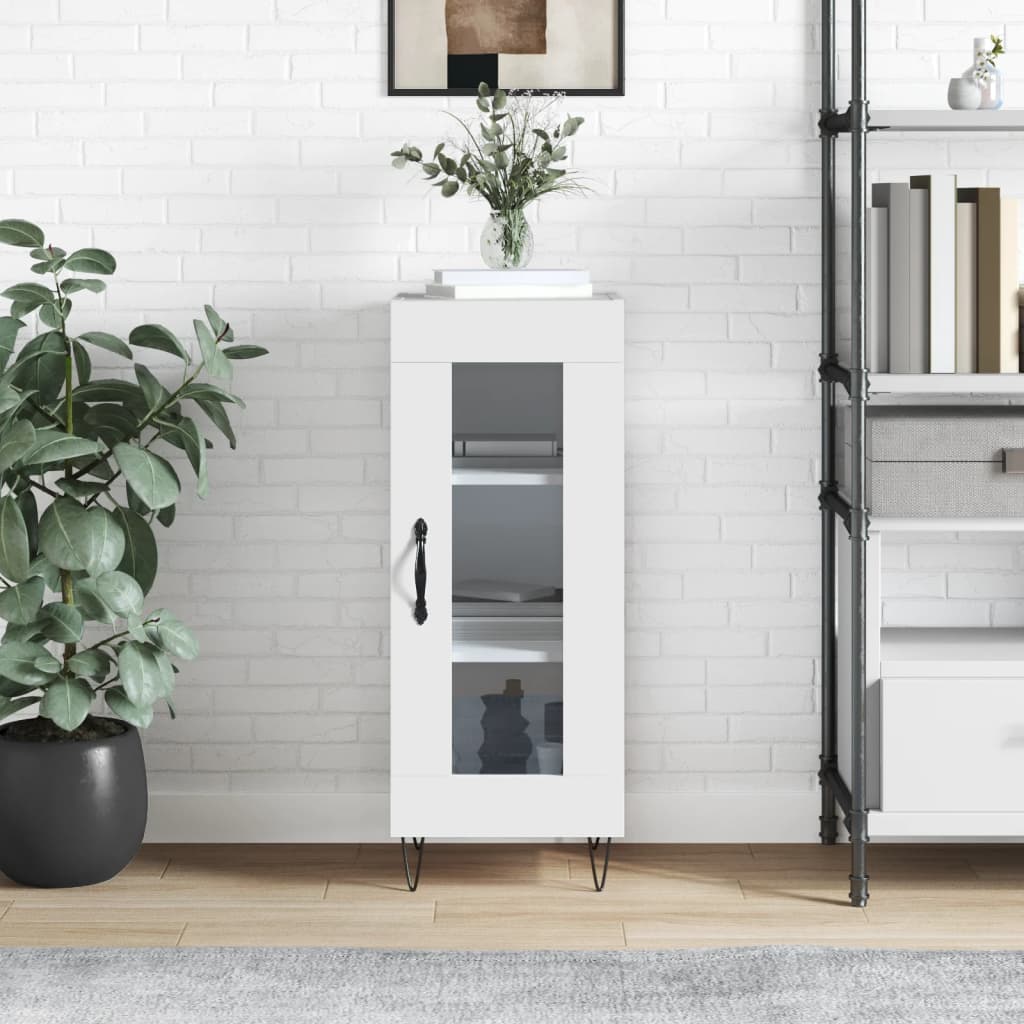 Dressoir 34,5x34x90 cm bewerkt hout wit is nu te koop bij PeponiXL, paradijselijk wonen!