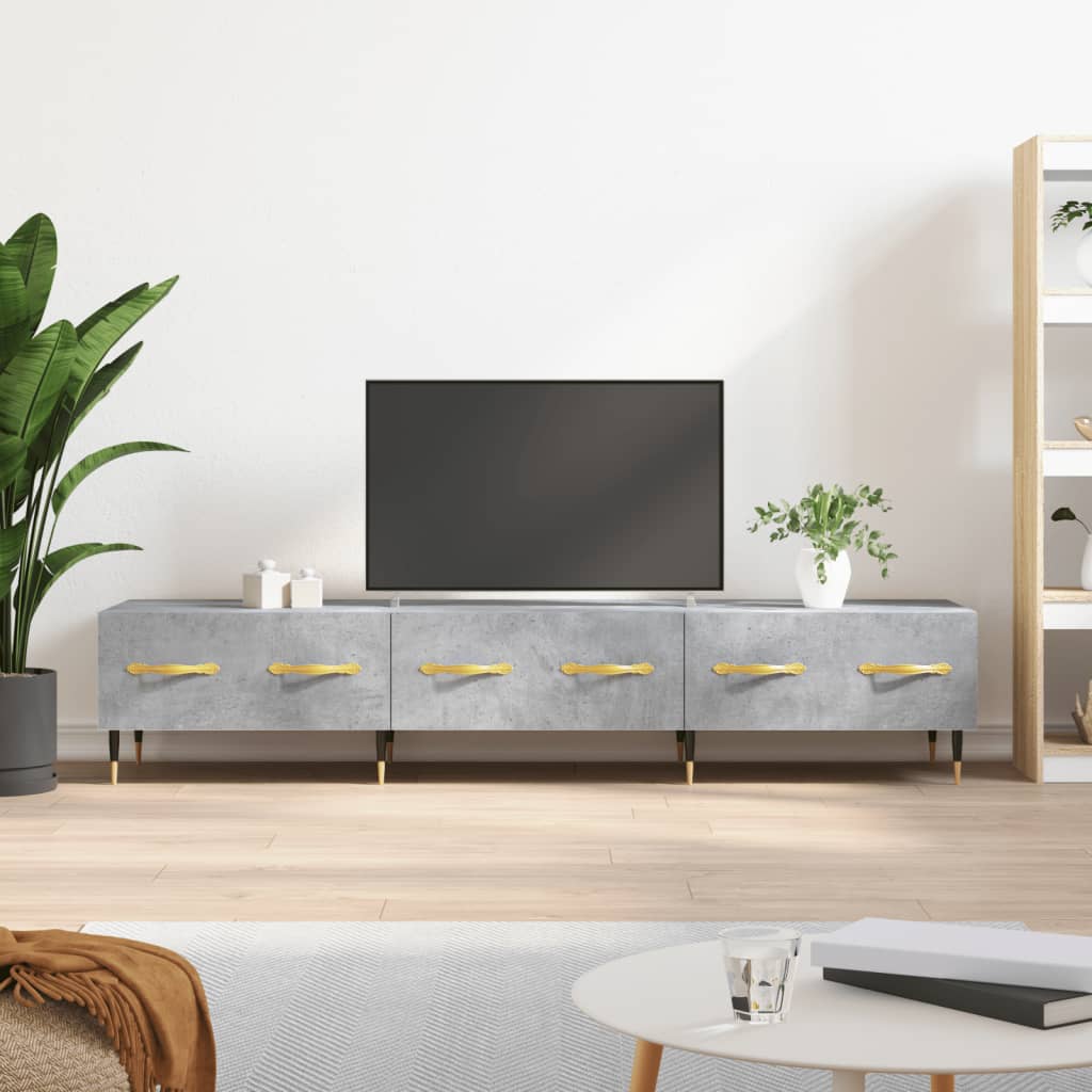 Tv-meubel 150x36x30 cm bewerkt hout betongrijs is nu te koop bij PeponiXL, paradijselijk wonen!