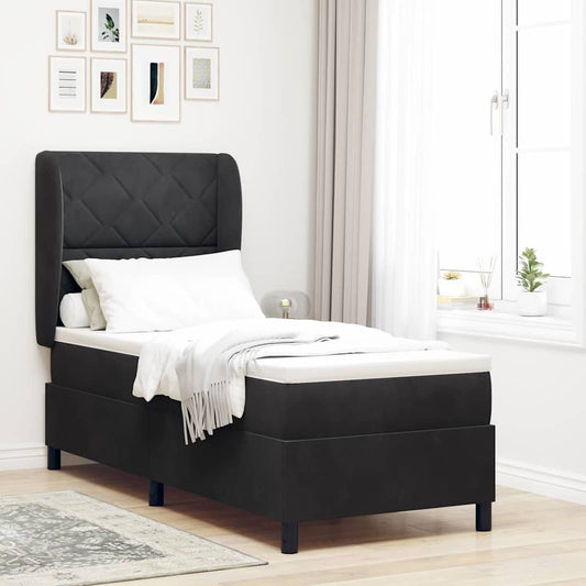Boxspring bed met matras Zwart 80 x 200 cm Fluweel