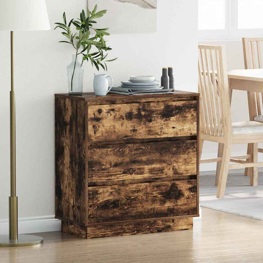 Nachtkastje met Gerookt eiken 71 x 34,5 x 75 cm Bewerkt hout
