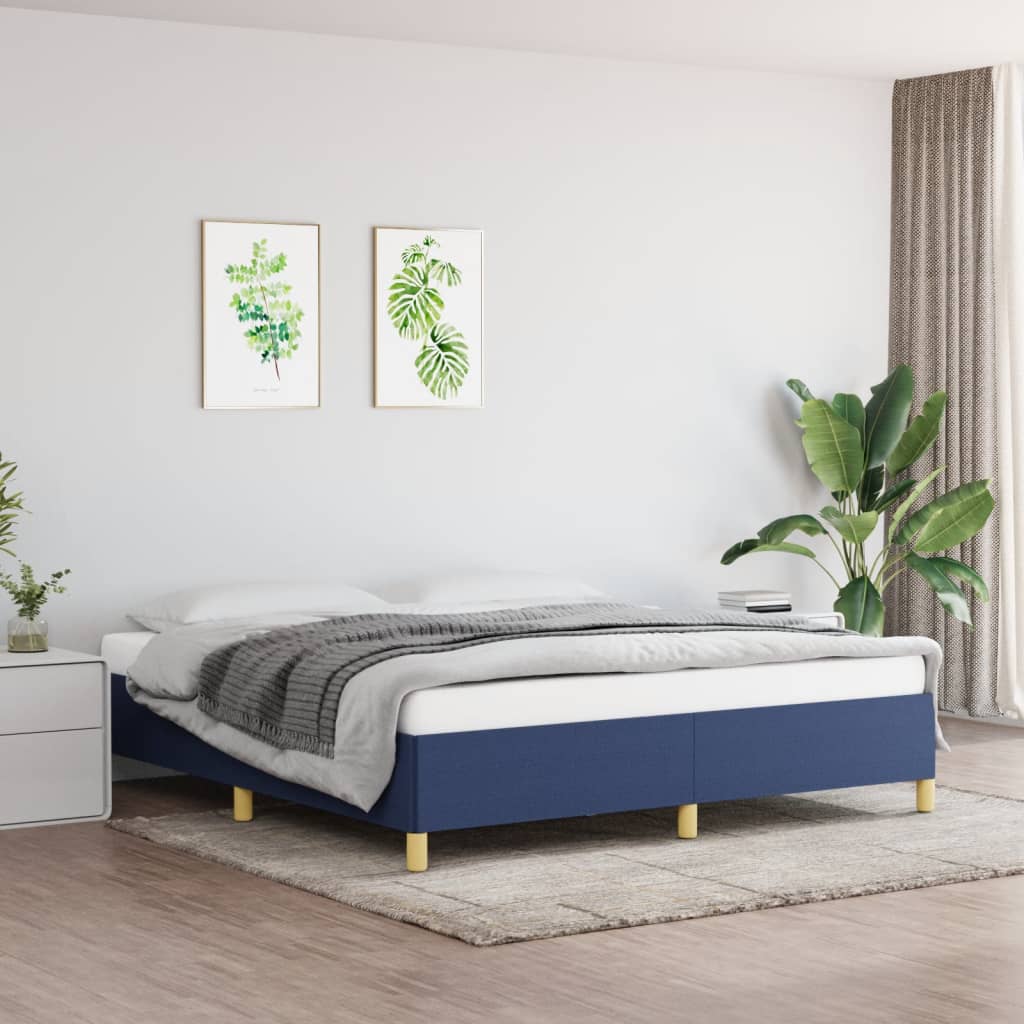 Bedframe zonder matras stof blauw 180x200 cm