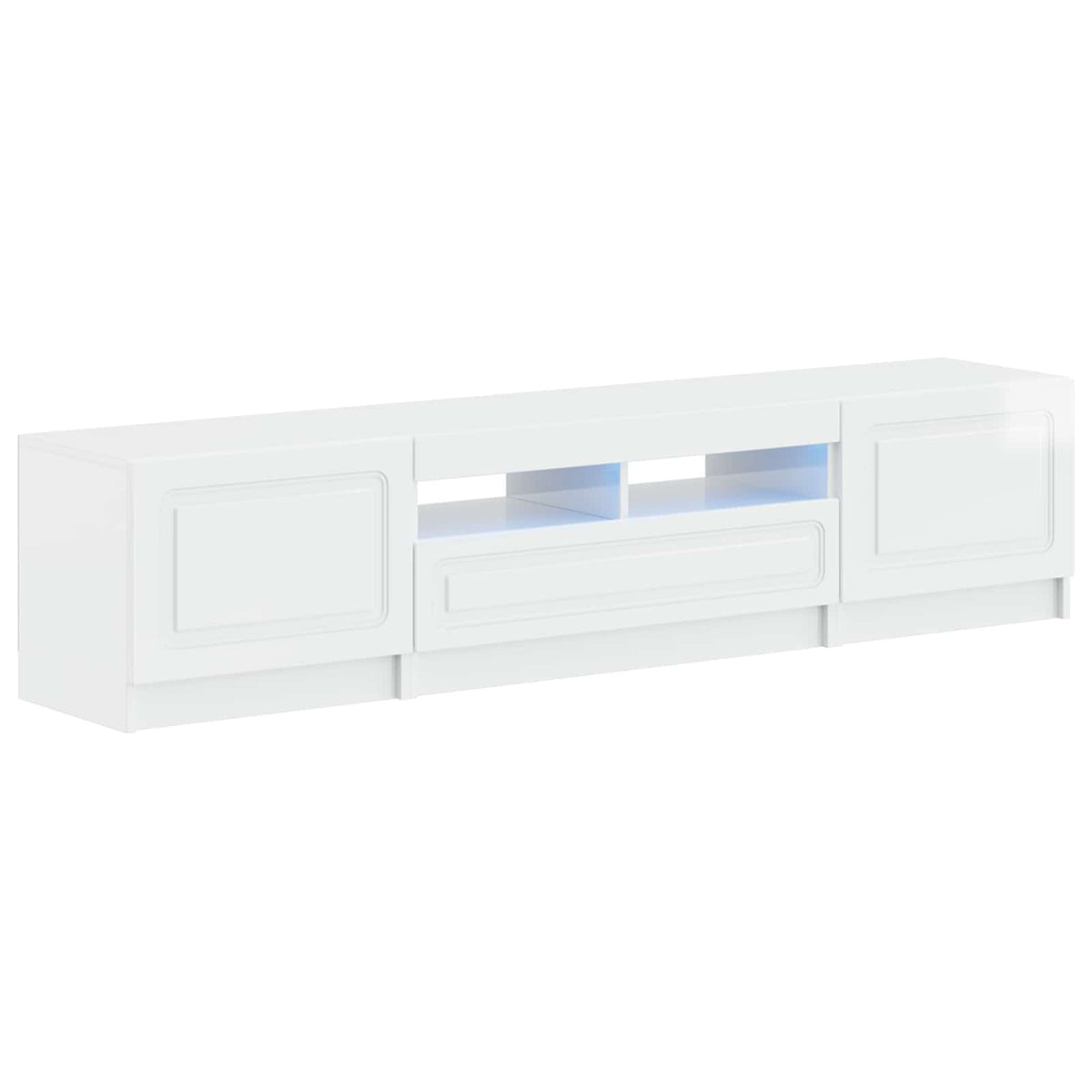 5-delige LED TV-kast Hoogglans Wit Bewerkt hout is nu te koop bij PeponiXL, paradijselijk wonen!