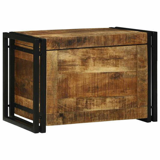 Opbergbox Bruin en zwart 60 x 40 x 41 cm Massief Mango Hout is nu te koop bij PeponiXL, paradijselijk wonen!