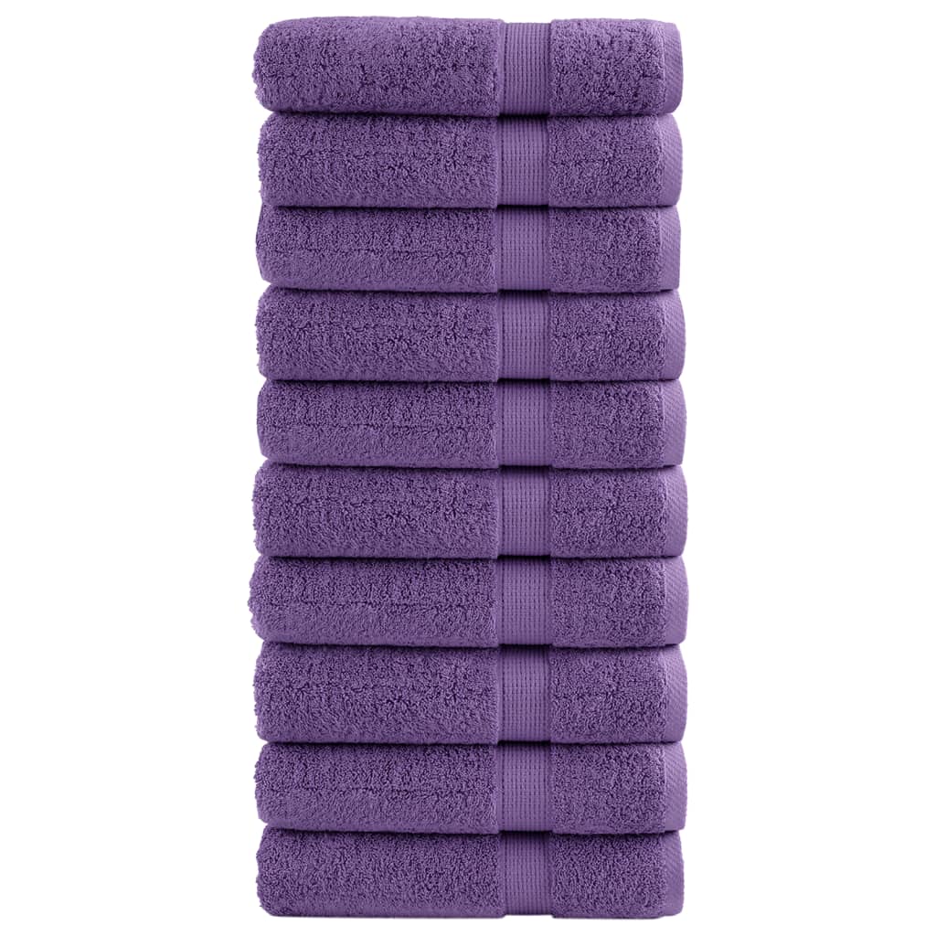 Badhanddoeken SOLUND 10 st 600 g/m² 70x140 cm paars is nu te koop bij PeponiXL, paradijselijk wonen!