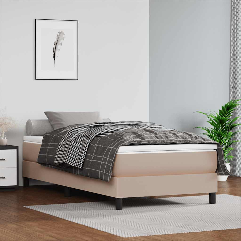 Pocketveringmatras voor kinderen medium 80x160 cm kunstleer cappuccino is nu te koop bij PeponiXL, paradijselijk wonen!