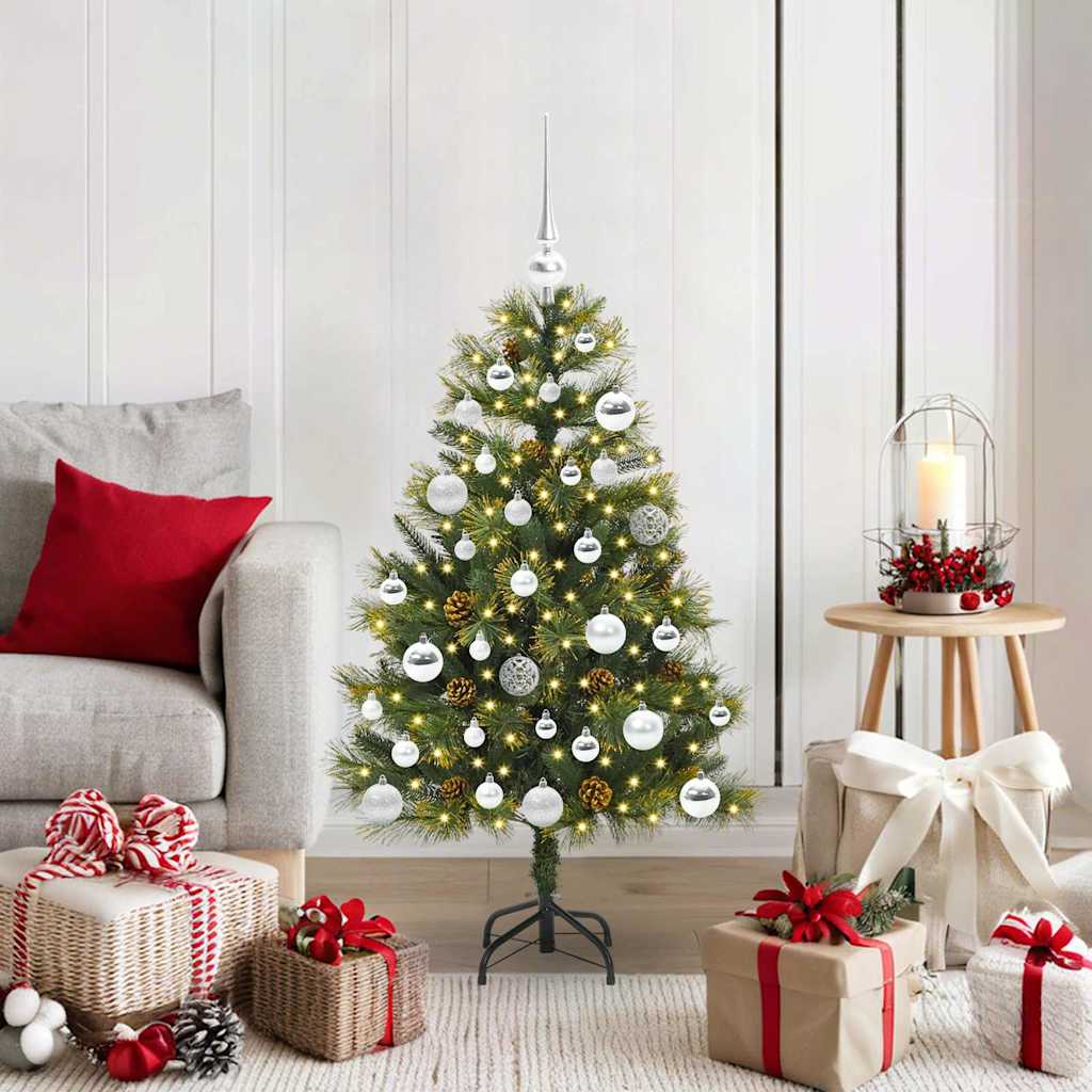 Kunstmatige Scharnier Kerstboom met Cones Groen 120 cm is nu te koop bij PeponiXL, paradijselijk wonen!