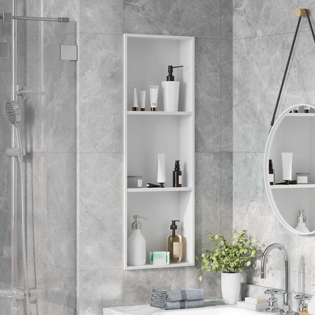 Douche Niche Wit 90 x 30 x 9,5 cm Roestvrij staal is nu te koop bij PeponiXL, paradijselijk wonen!