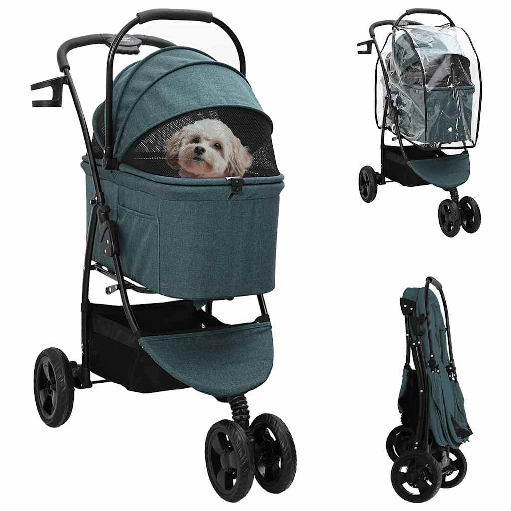 Opvouwbare Huisdierenwagen Groen 78 x 54 x 101 cm Polyester is nu te koop bij PeponiXL, paradijselijk wonen!