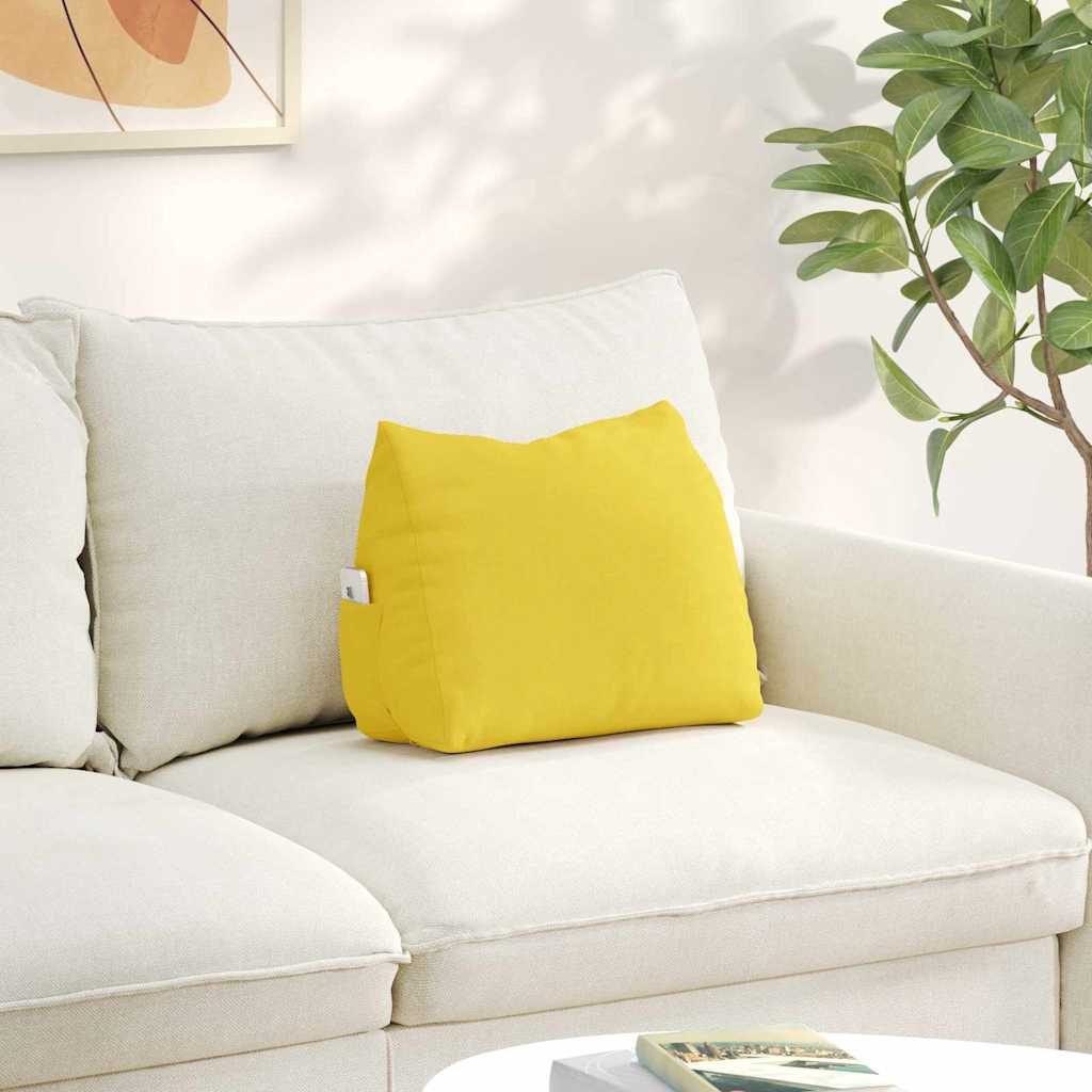 Rugkussen Lichtgeel 45 x 20 x 35 cm Stof is nu te koop bij PeponiXL, paradijselijk wonen!