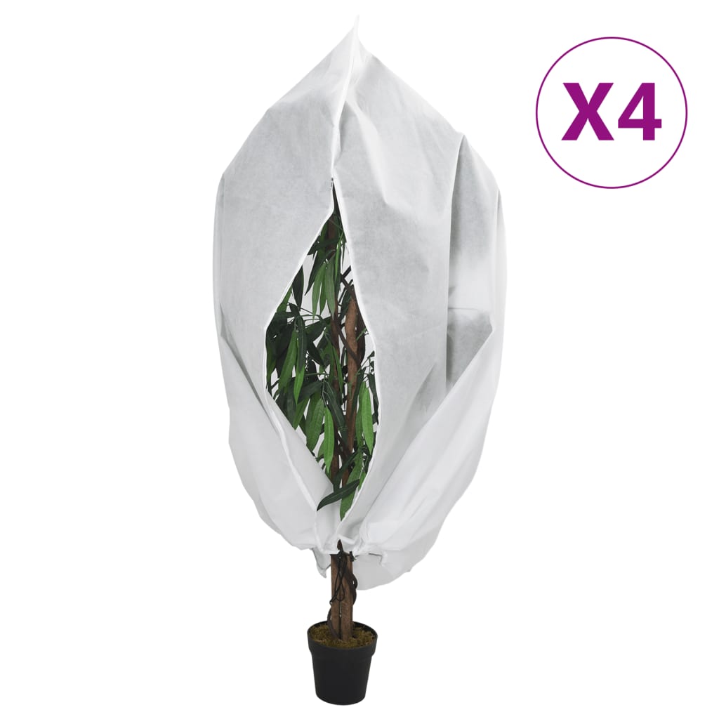 Plantenhoezen met ritssluiting 4 st 70 g/m² 3,93x3 m is nu te koop bij PeponiXL, paradijselijk wonen!