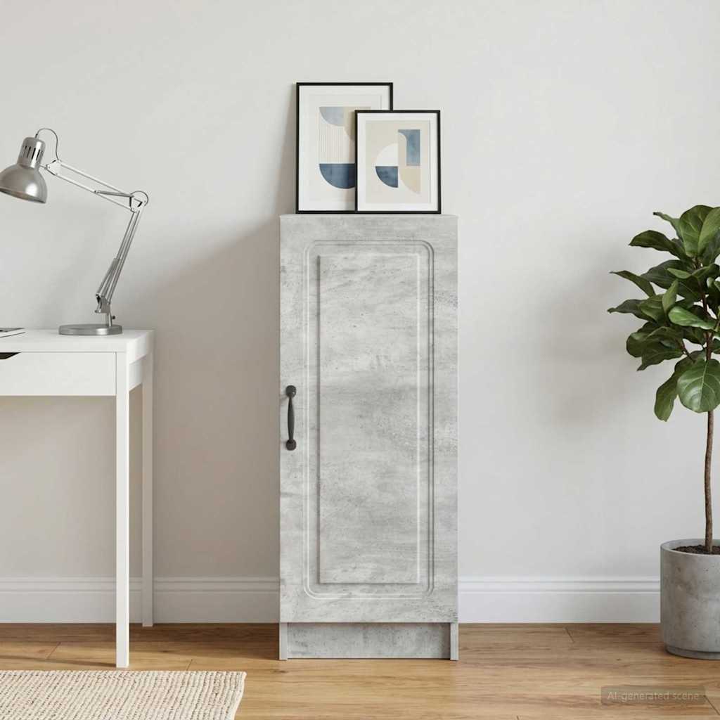 Dressoir Betongrijs 33 x 34,5 x 87 cm Bewerkt hout is nu te koop bij PeponiXL, paradijselijk wonen!