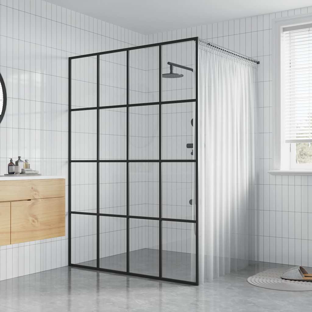 Inloopdouchewand 140x195 cm transparant gehard glas is nu te koop bij PeponiXL, paradijselijk wonen!