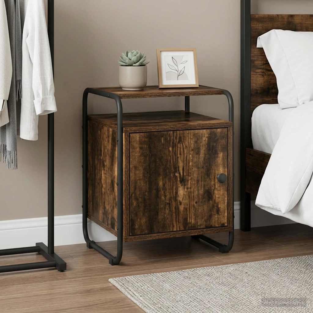 Nachtkastje Gerookt eiken Bewerkt hout is nu te koop bij PeponiXL, paradijselijk wonen!