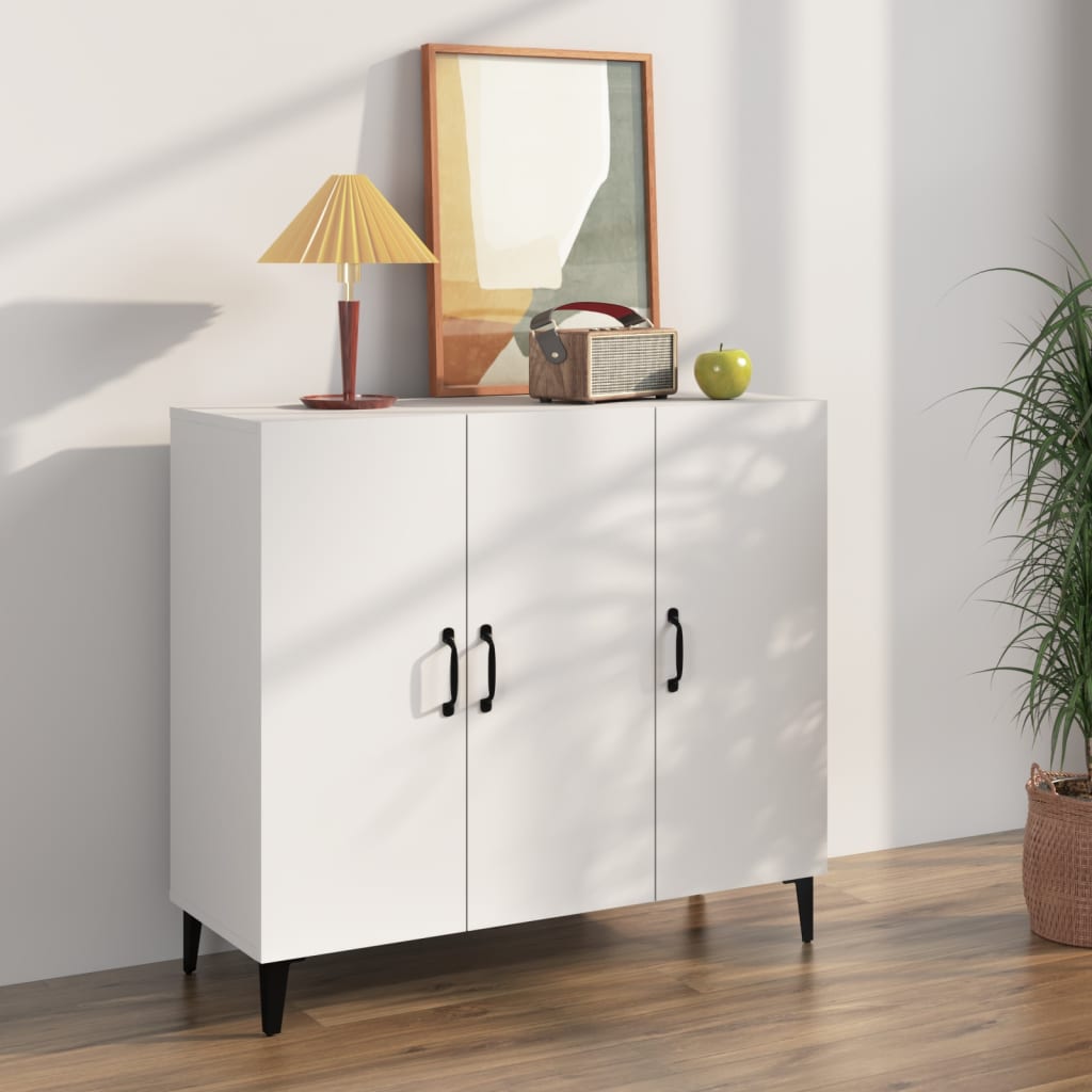 Dressoir 90x34x80 cm bewerkt hout wit is nu te koop bij PeponiXL, paradijselijk wonen!