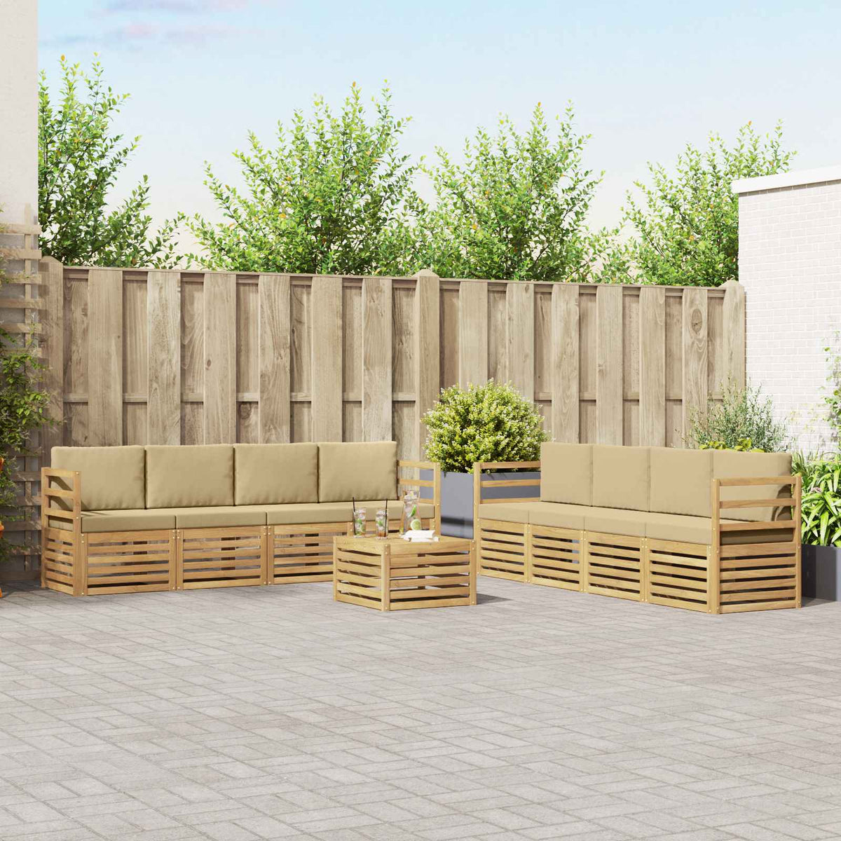 Sofa-Sets Massief Acaciahout is nu te koop bij PeponiXL, paradijselijk wonen!