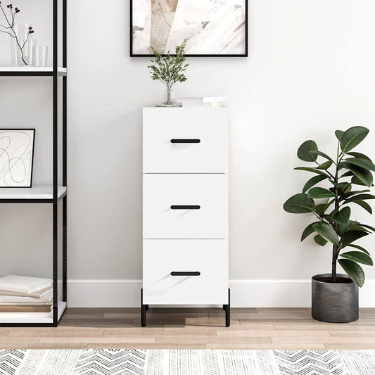 Dressoir 34,5x34x90 cm bewerkt hout wit is nu te koop bij PeponiXL, paradijselijk wonen!