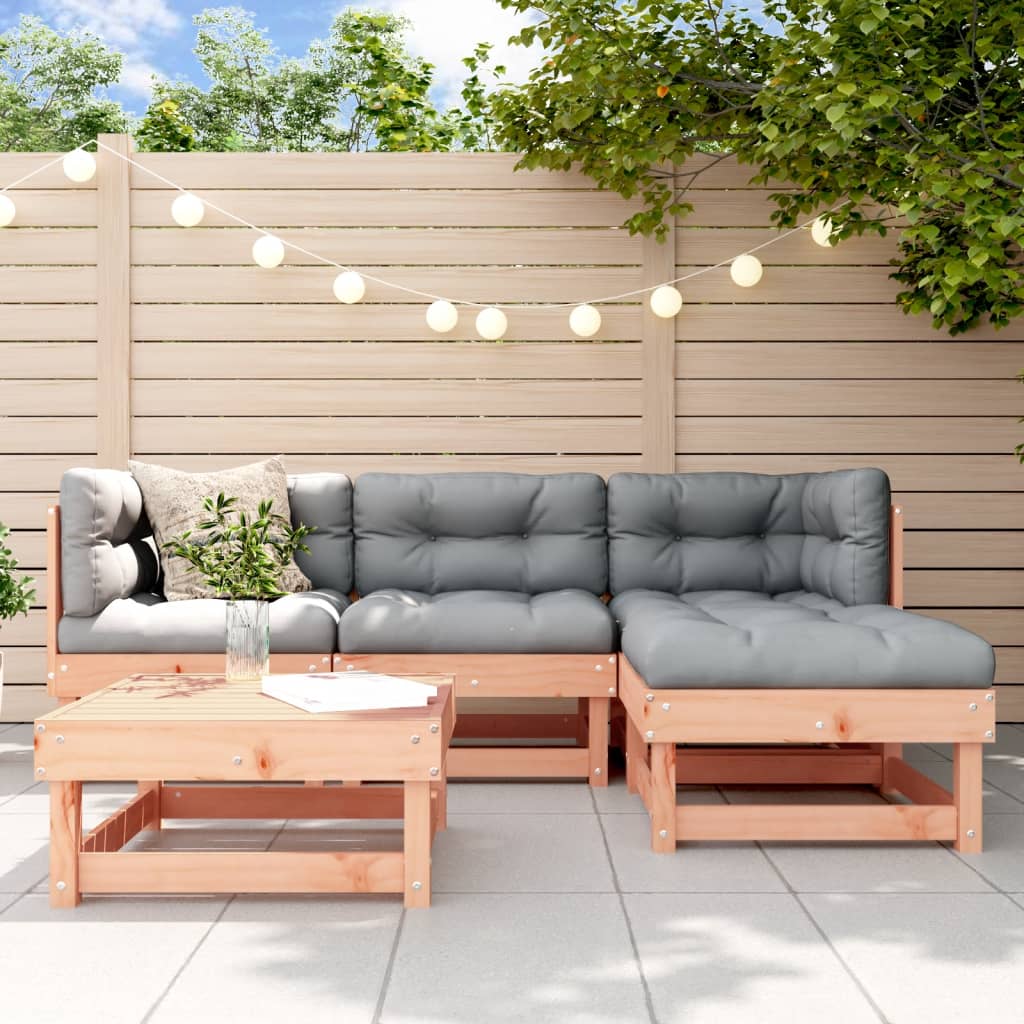 5-delige Loungeset massief douglashout is nu te koop bij PeponiXL, paradijselijk wonen!