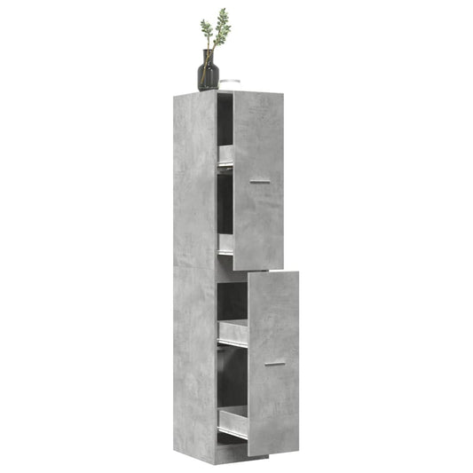 Apothekerskast 30x41x174,5 cm bewerkt hout betongrijs is nu te koop bij PeponiXL, paradijselijk wonen!