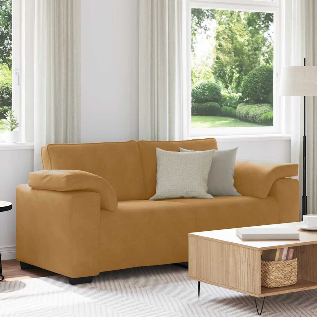 Loveseat Sofa Bruin 180x77x82 cm Fluweel is nu te koop bij PeponiXL, paradijselijk wonen!